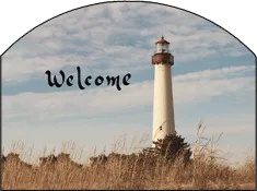 Cape May Lighthouse Welcome Garden Sign