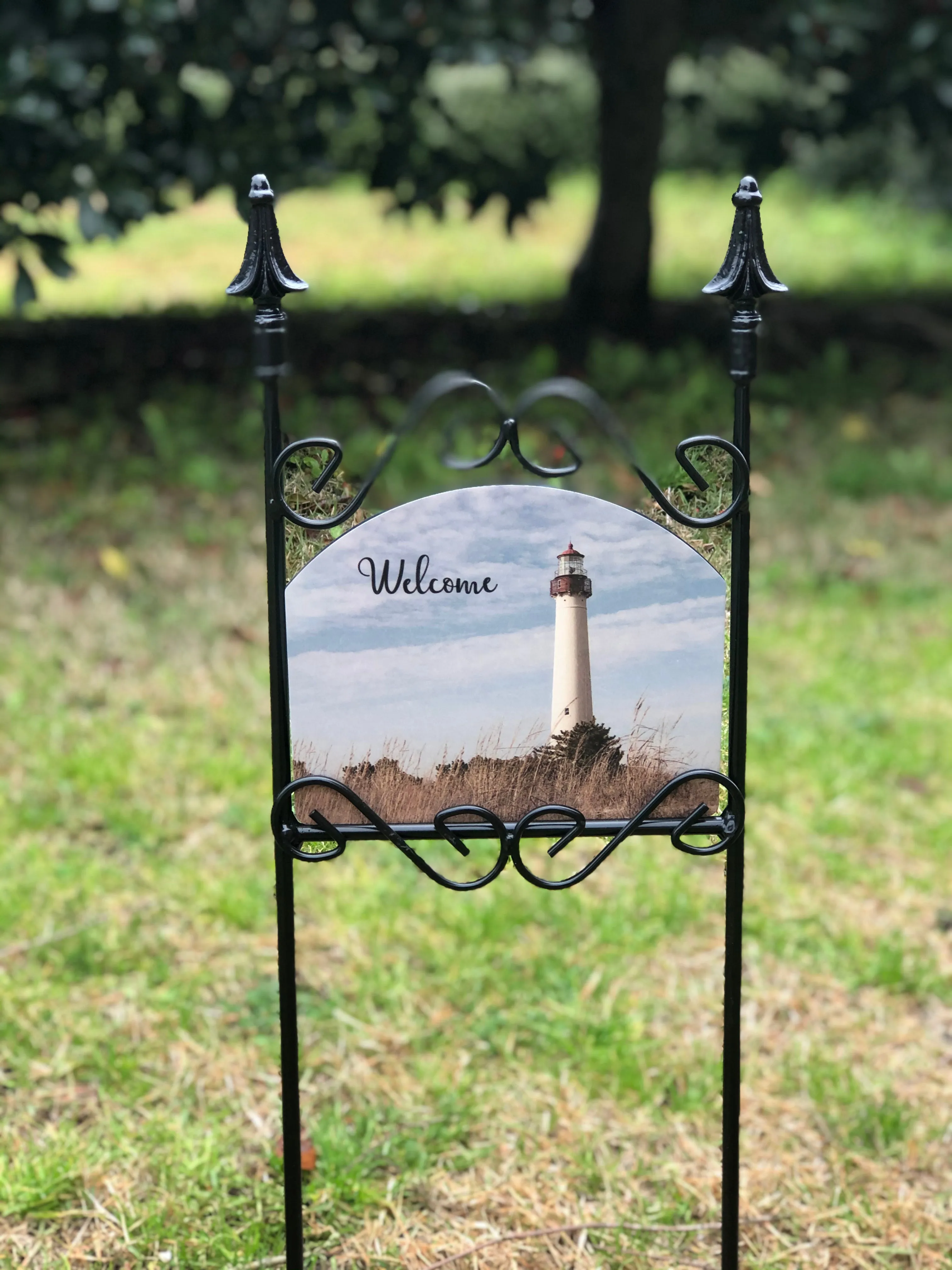 Cape May Lighthouse Welcome Garden Sign