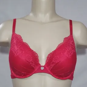 DKNY 453237 Perfect Profile Push-Up T-Shirt Underwire Bra 32B Red NWT