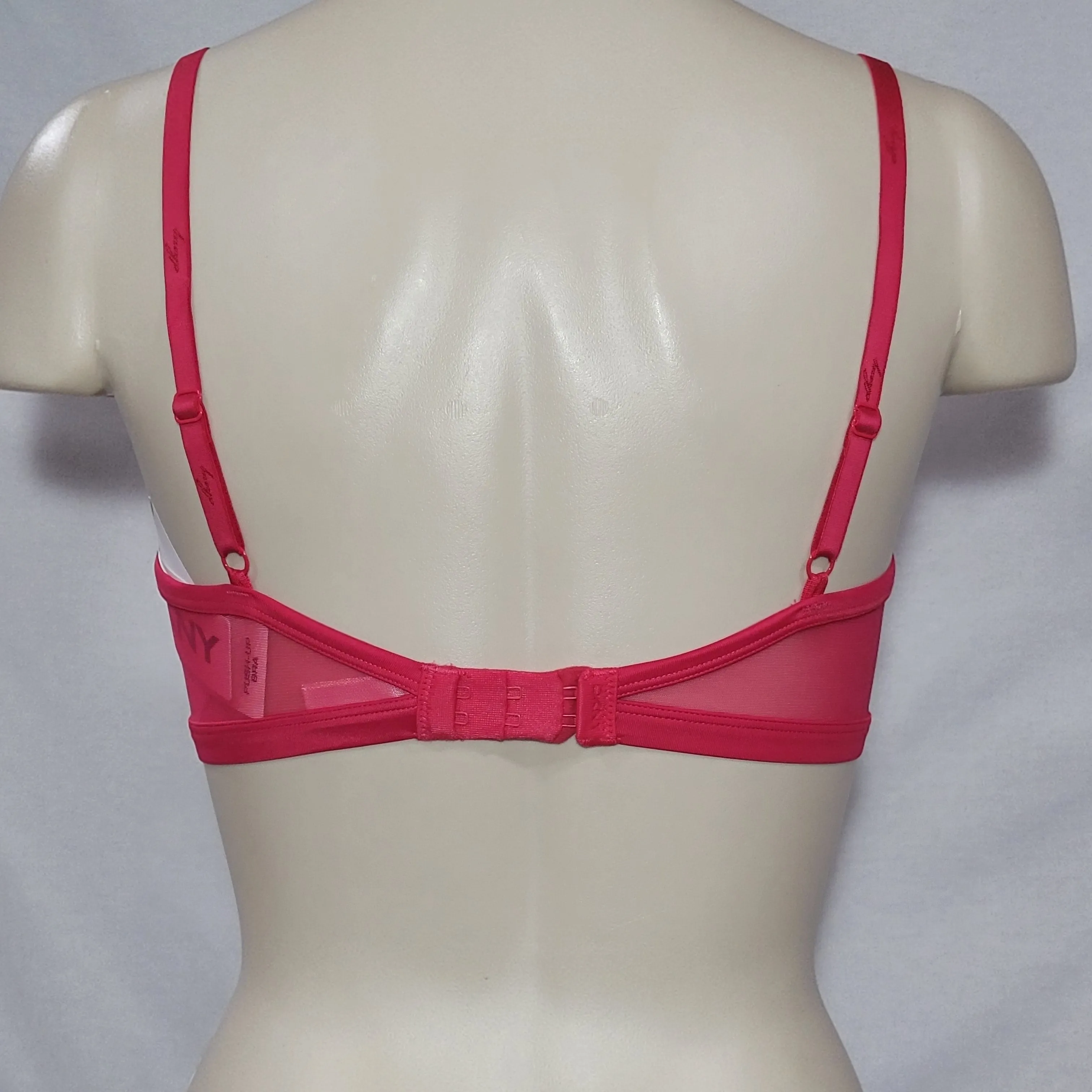 DKNY 453237 Perfect Profile Push-Up T-Shirt Underwire Bra 32DD Red NWT