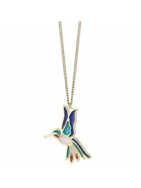 Enamel Hummingbird Necklace