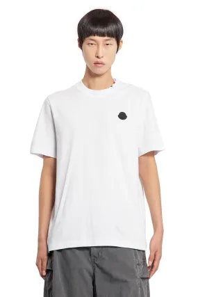 MONCLER MAN WHITE T-SHIRTS & TANK TOPS